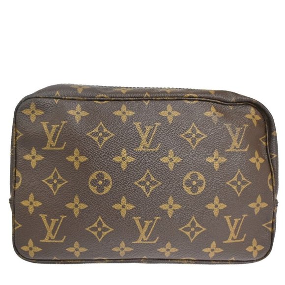 LOUIS VUITTON Trousse Toilette 23 Clutch Hand Bag Monogram Brown M47524 30YD896 - Picture 1 of 16